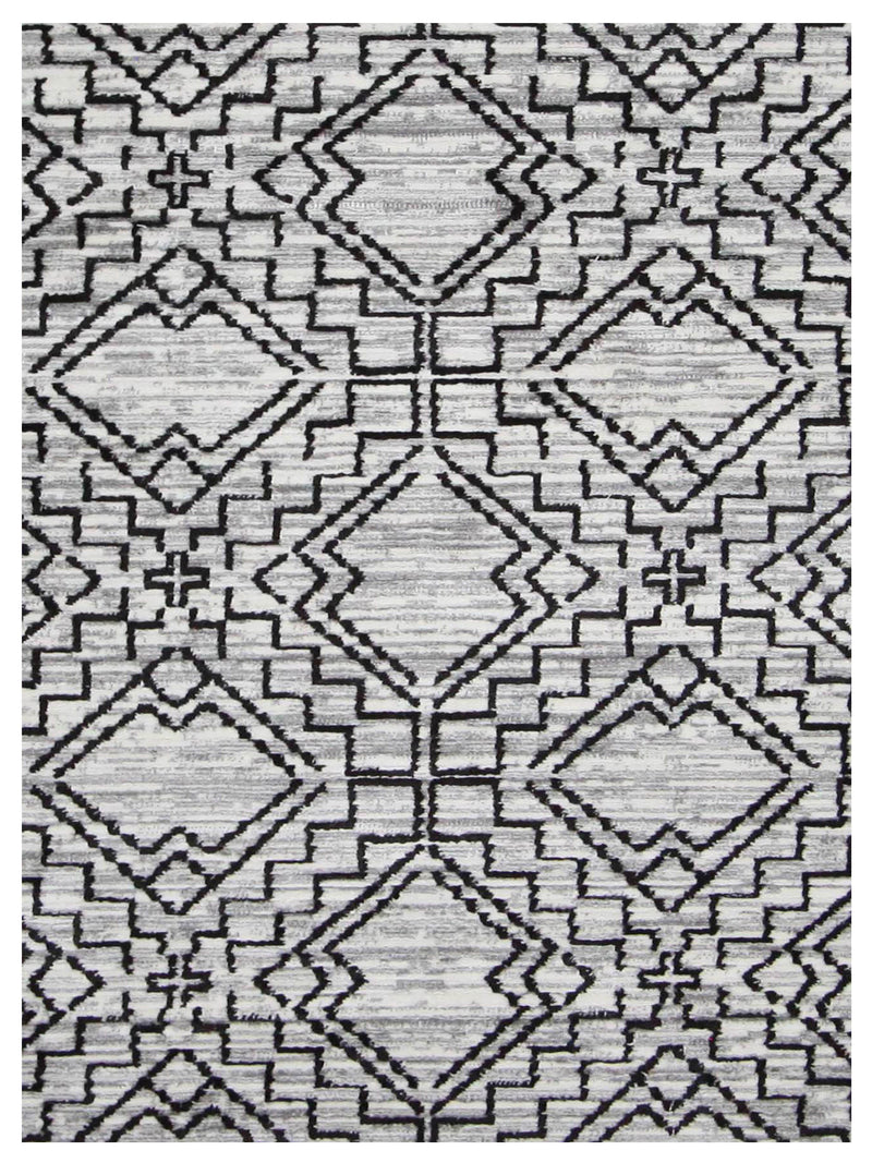 Pacific Aero 69778 Black Ivory Modern Power Loom Rug