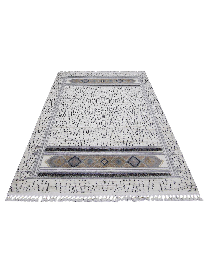 Pacific Aero 69781 Ivory Grey Modern Power Loom Rug
