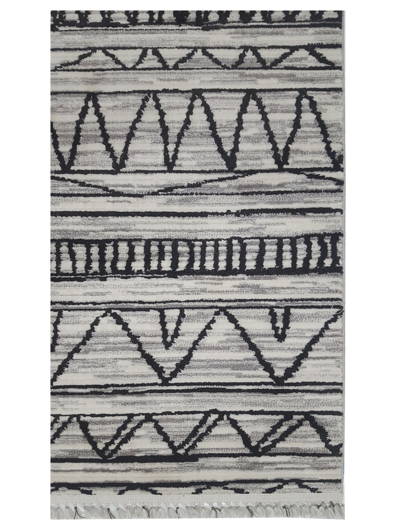 Pacific Aero 69783 Grey Ivory Modern Power Loom Rug