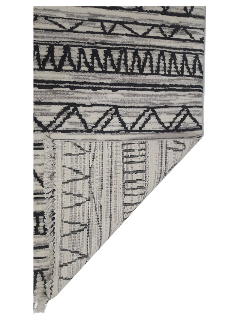 Pacific Aero 69783 Grey Ivory Modern Power Loom Rug