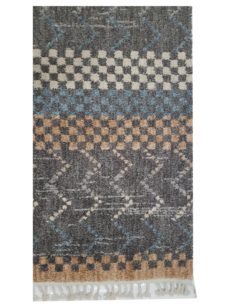 Pacific Aero 69784 Grey Orange Modern Power Loom Rug