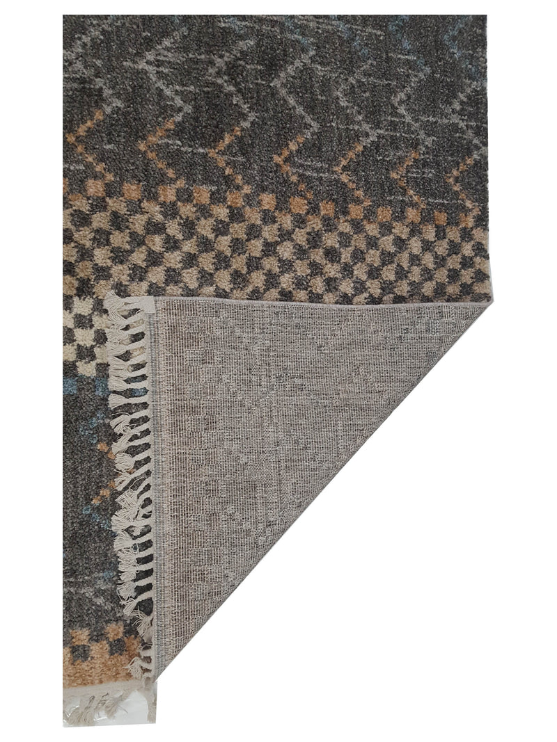 Pacific Aero 69784 Grey Orange Modern Power Loom Rug