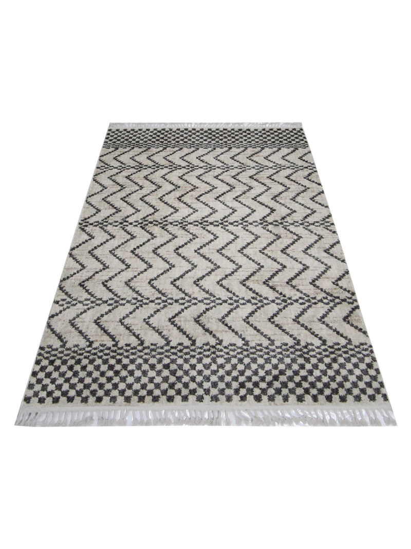 Pacific Aero 69785 Beige Grey Modern Power Loom Rug