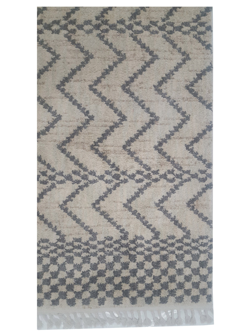 Pacific Aero 69785 Beige Grey Modern Power Loom Rug