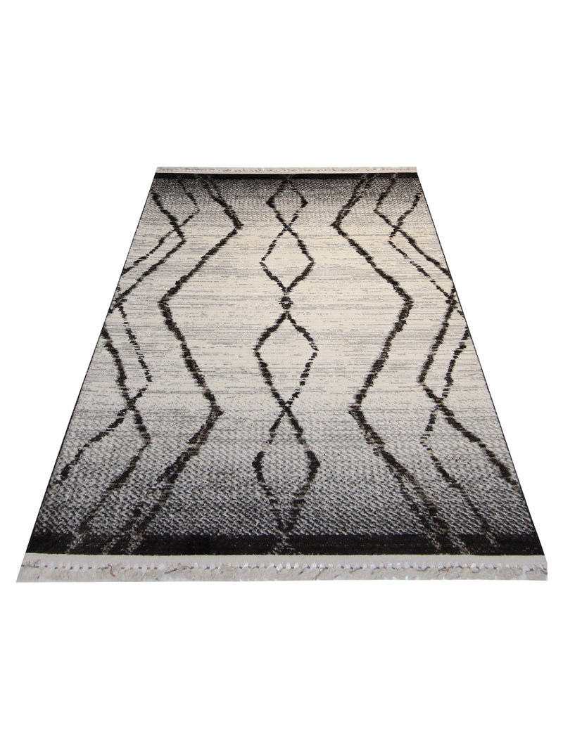 Pacific Aero 69786 Beige Grey Modern Power Loom Rug