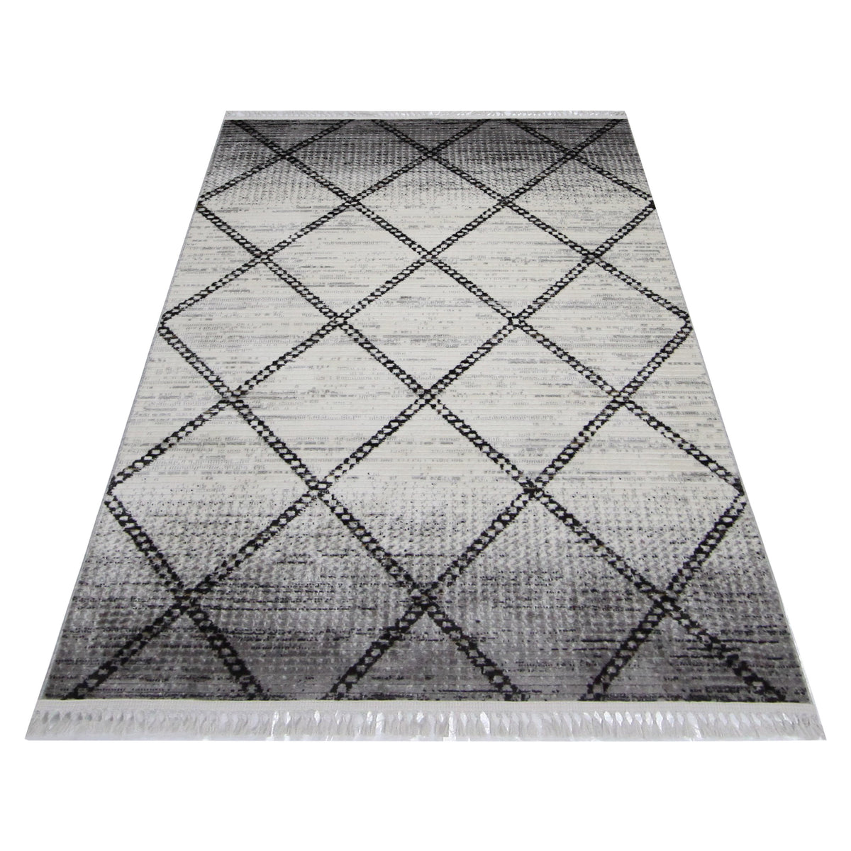 Pacific Aero 69788 Ivory Grey Modern Power Loom Rug