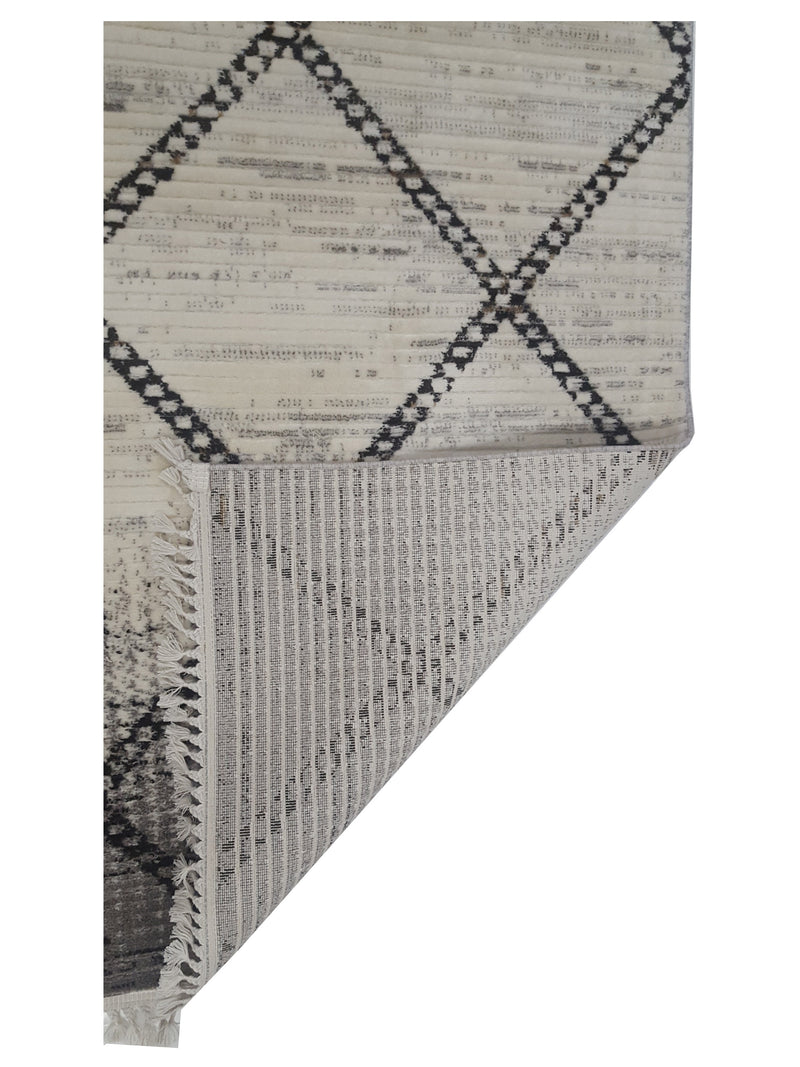 Pacific Aero 69788 Ivory Grey Modern Power Loom Rug