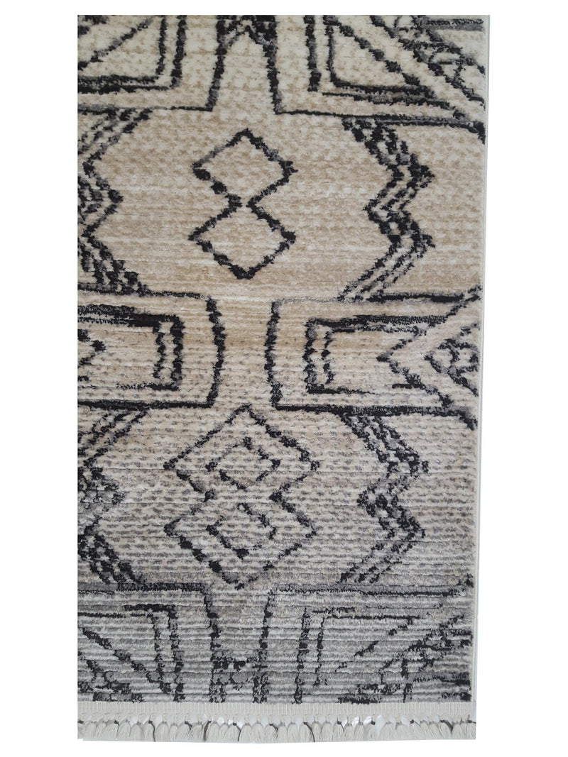 Pacific Aero 69792 Ivory Grey Modern Power Loom Rug