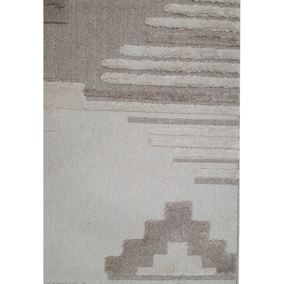 Pacific Aero 69793 Ivory Grey Modern Power Loom Rug