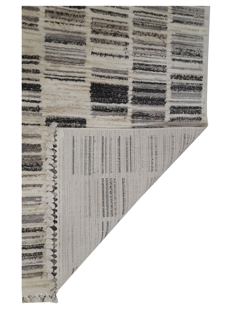 Pacific Aero 69797 Ivory Grey Modern Power Loom Rug
