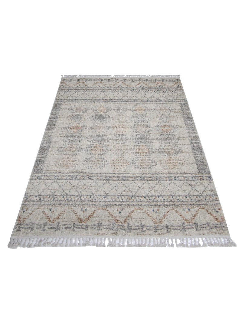Pacific Aero 69799 Beige Grey Modern Power Loom Rug