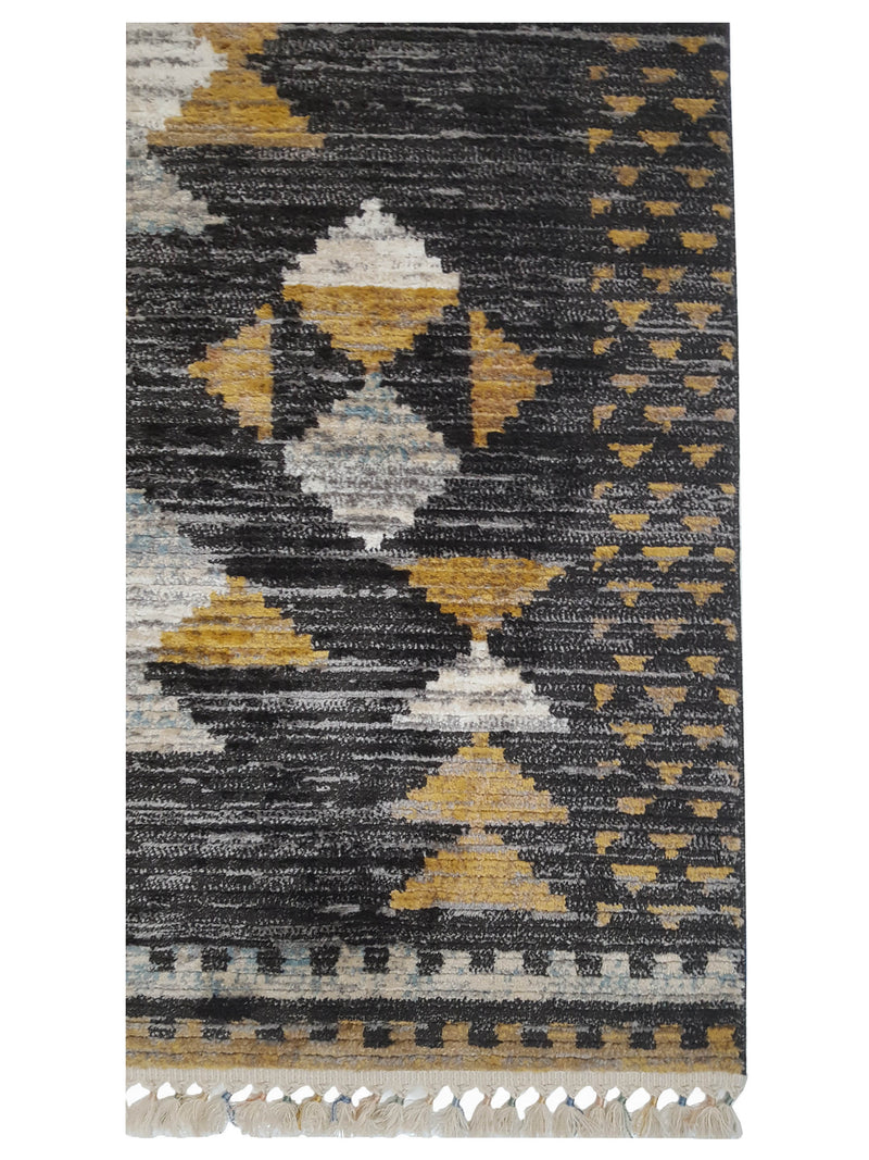 Pacific Aero 69800 Black Gold Modern Power Loom Rug