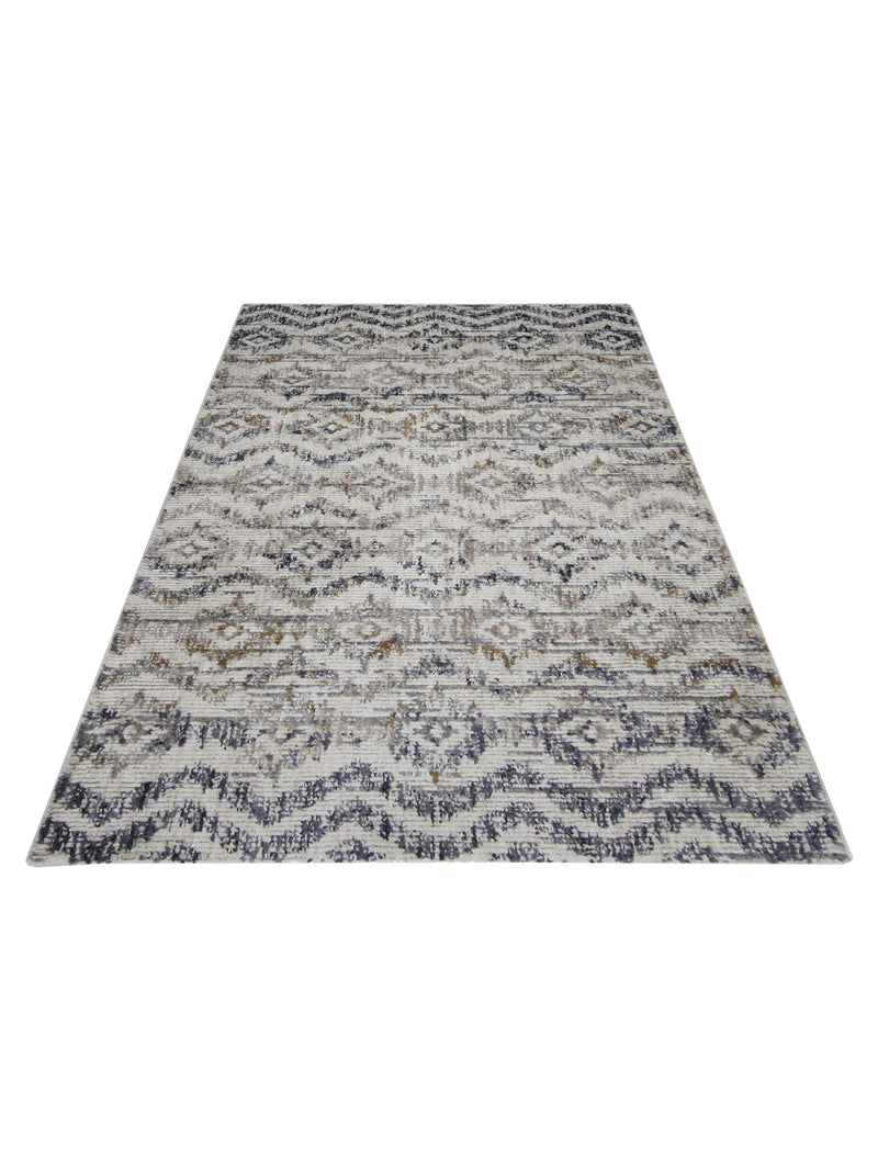 Pacific Aero 69803 Beige Multi Modern Power Loom Rug