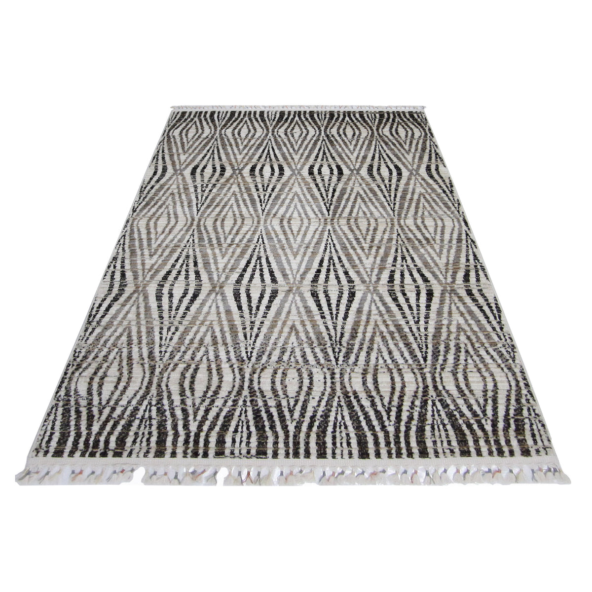 Pacific Aero 69808 Grey Ivory Modern Power Loom Rug