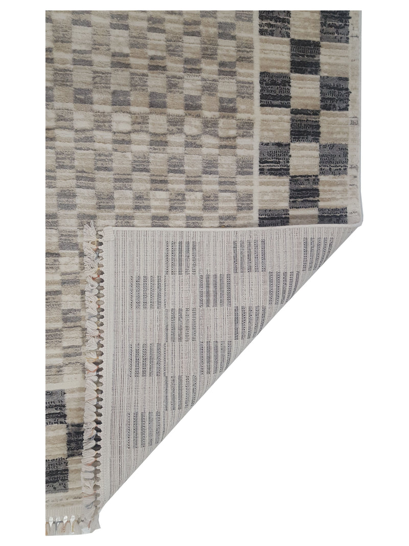 Pacific Aero 69815 Ivory Grey Modern Power Loom Rug