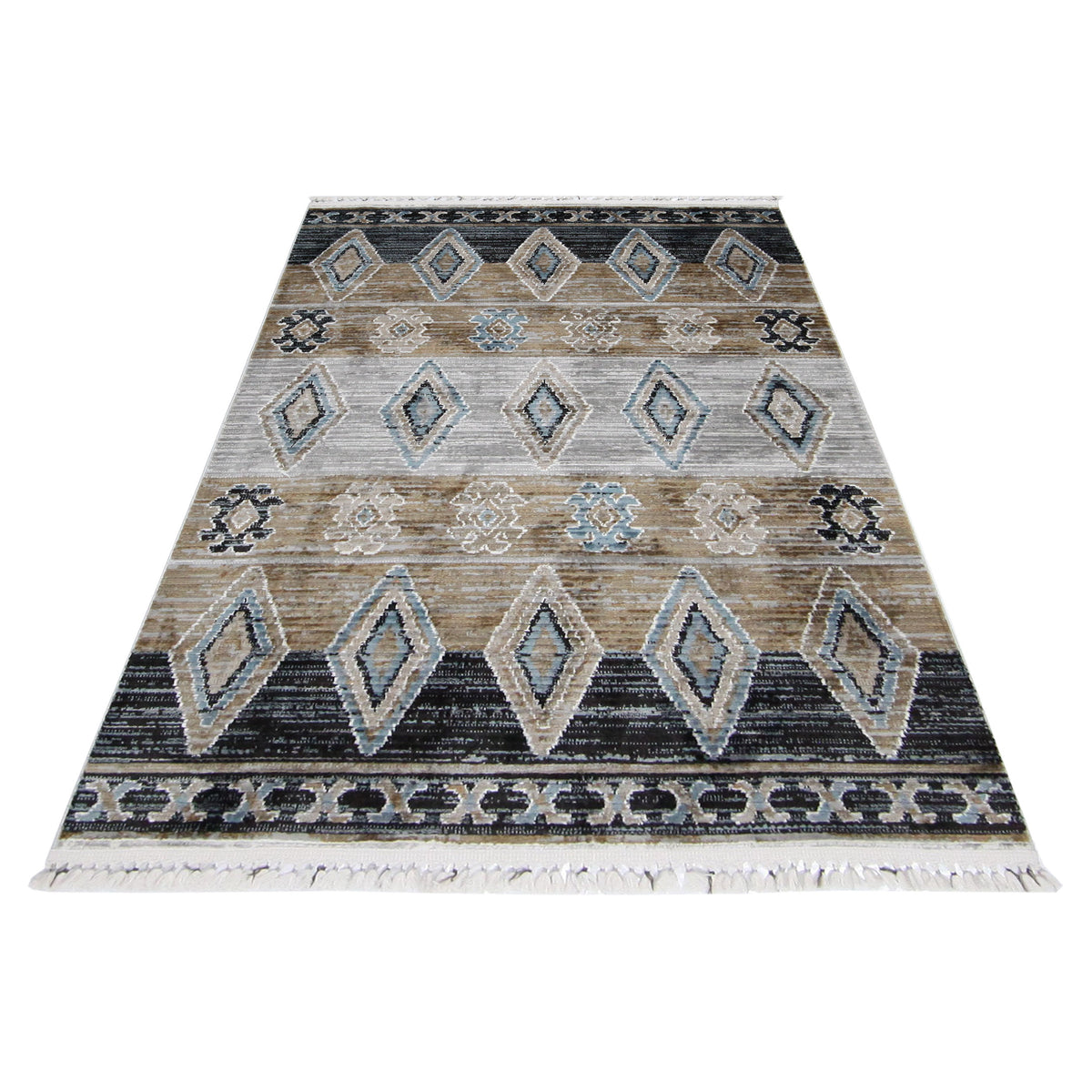 Pacific Aero 69816 Khaki Grey Modern Power Loom Rug