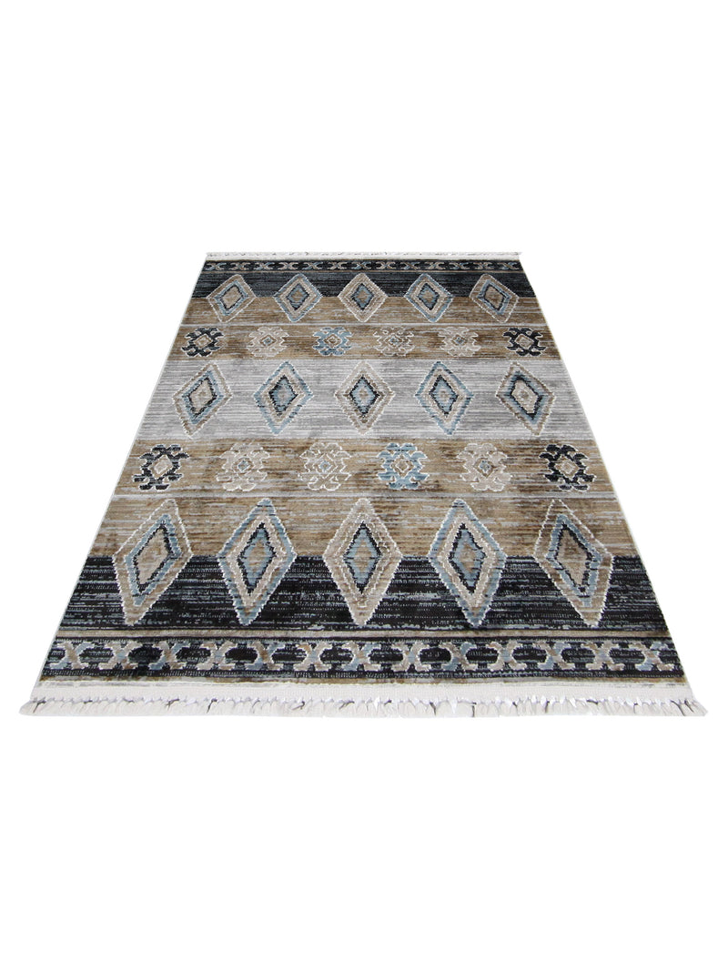 Pacific Aero 69816 Khaki Grey Modern Power Loom Rug