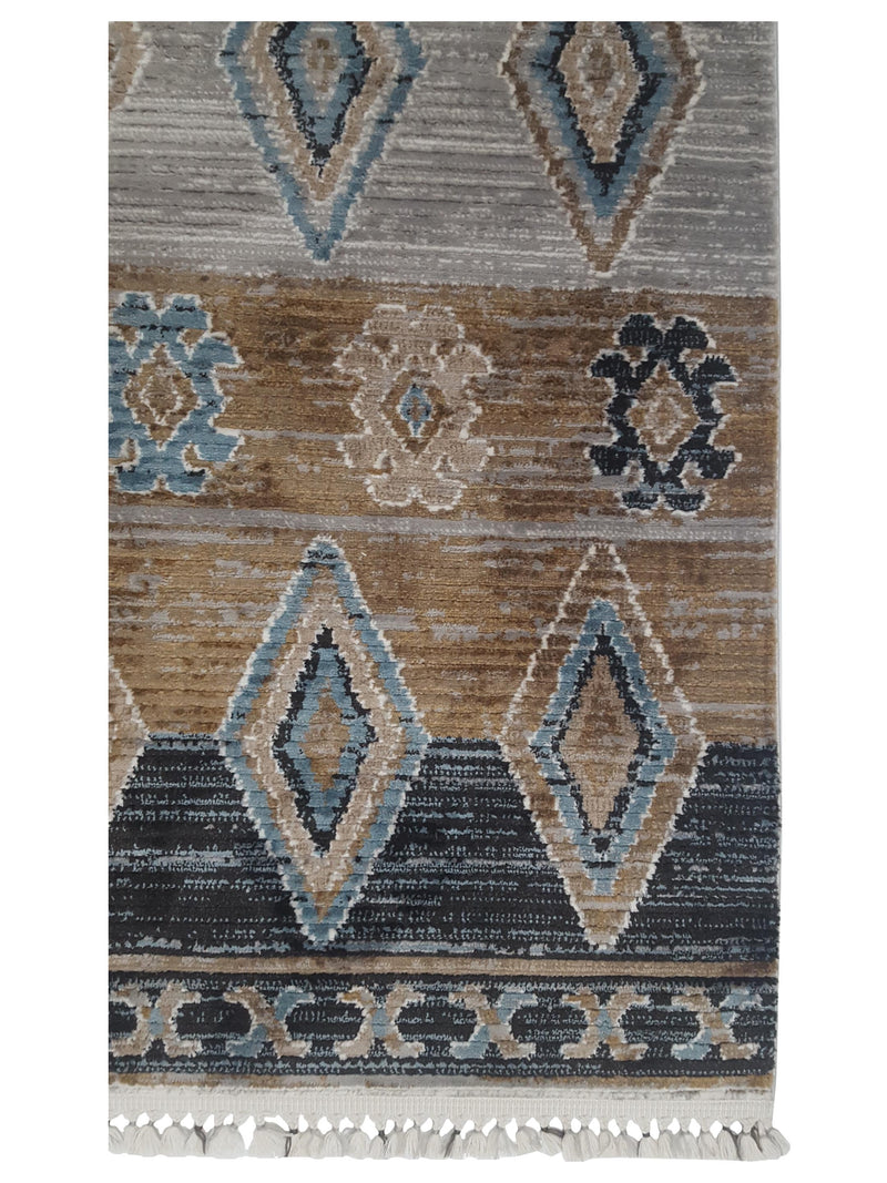 Pacific Aero 69816 Khaki Grey Modern Power Loom Rug