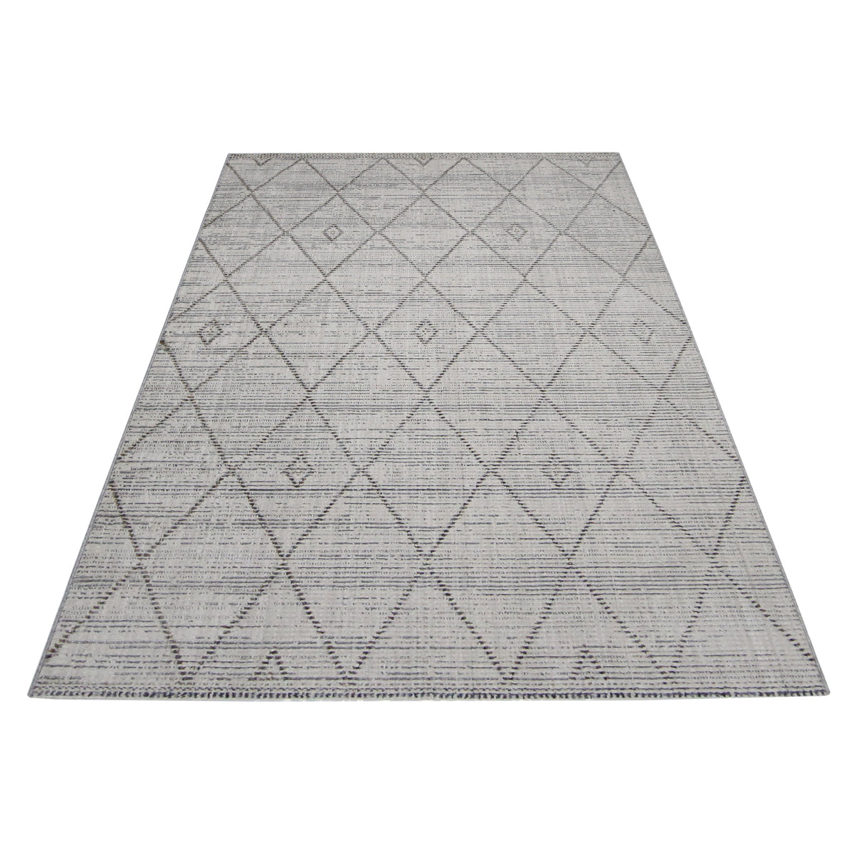 Pacific Aero 69817 Ivory Grey Modern Power Loom Rug