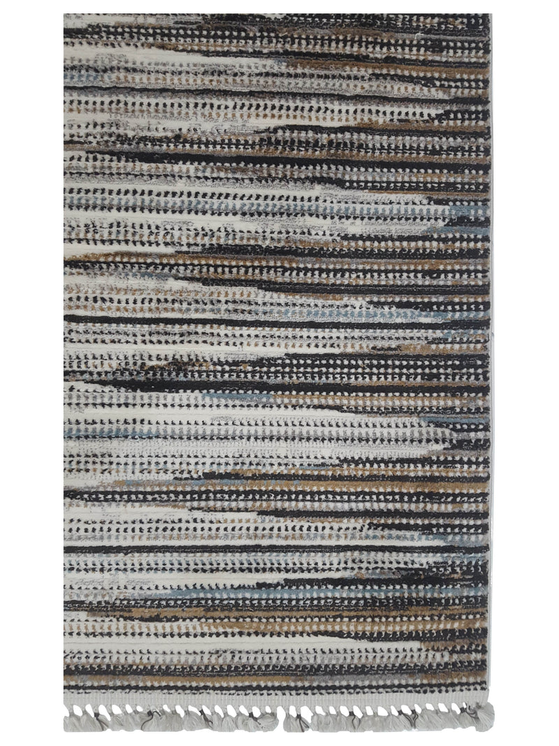 Pacific Aero 69818 Ivory Multi Modern Power Loom Rug