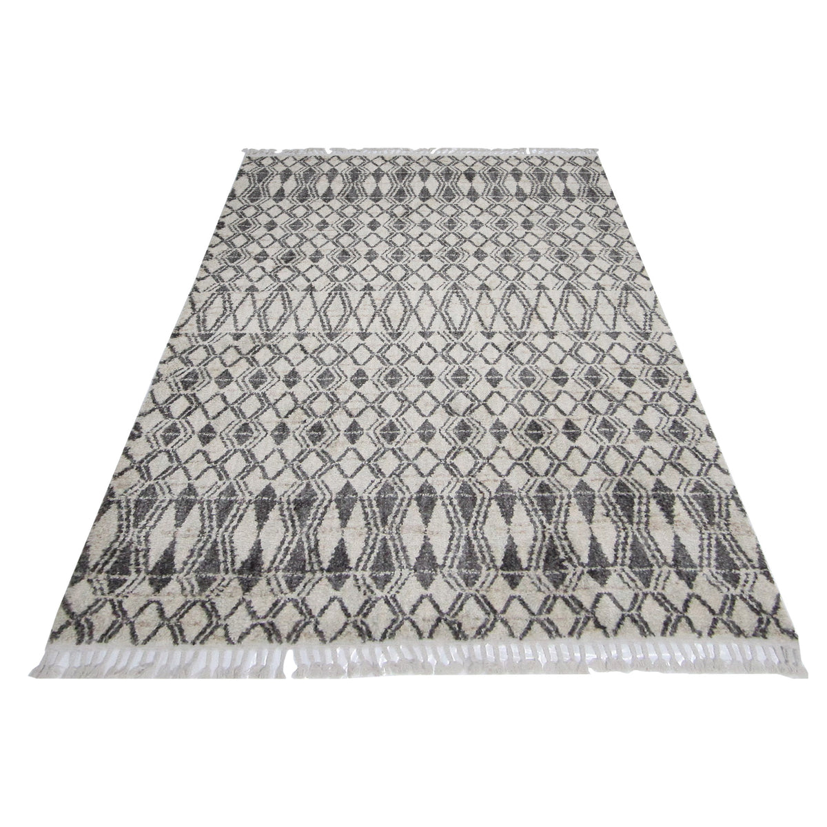 Pacific Aero 69819 Ivory Grey Modern Power Loom Rug