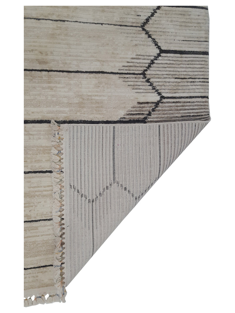 Pacific Aero 69820 Ivory Grey Modern Power Loom Rug