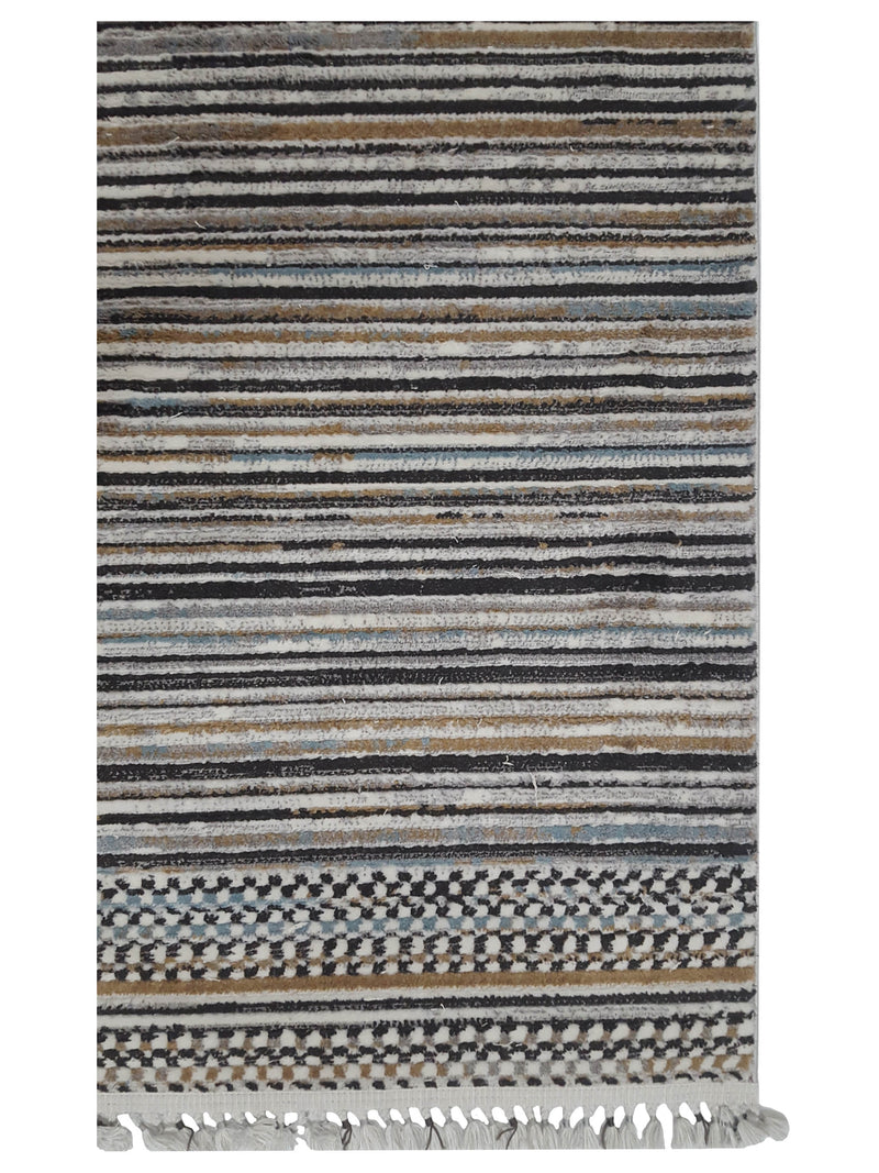 Pacific Aero 69821 Ivory Multi Modern Power Loom Rug