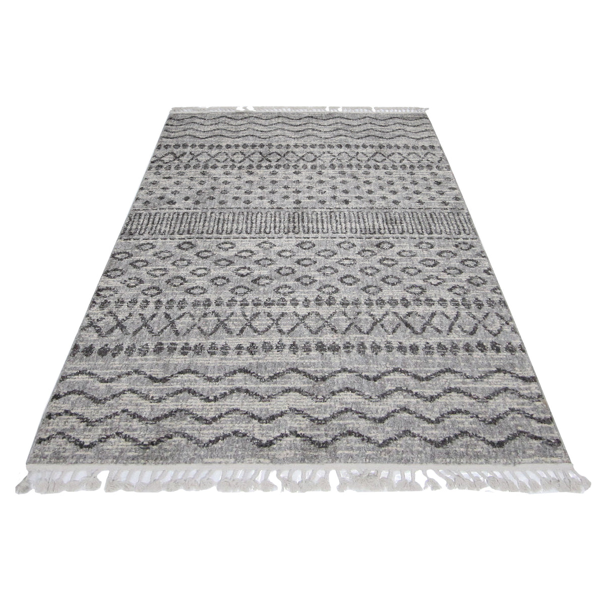 Pacific Aero 69822 Grey Ivory Modern Power Loom Rug