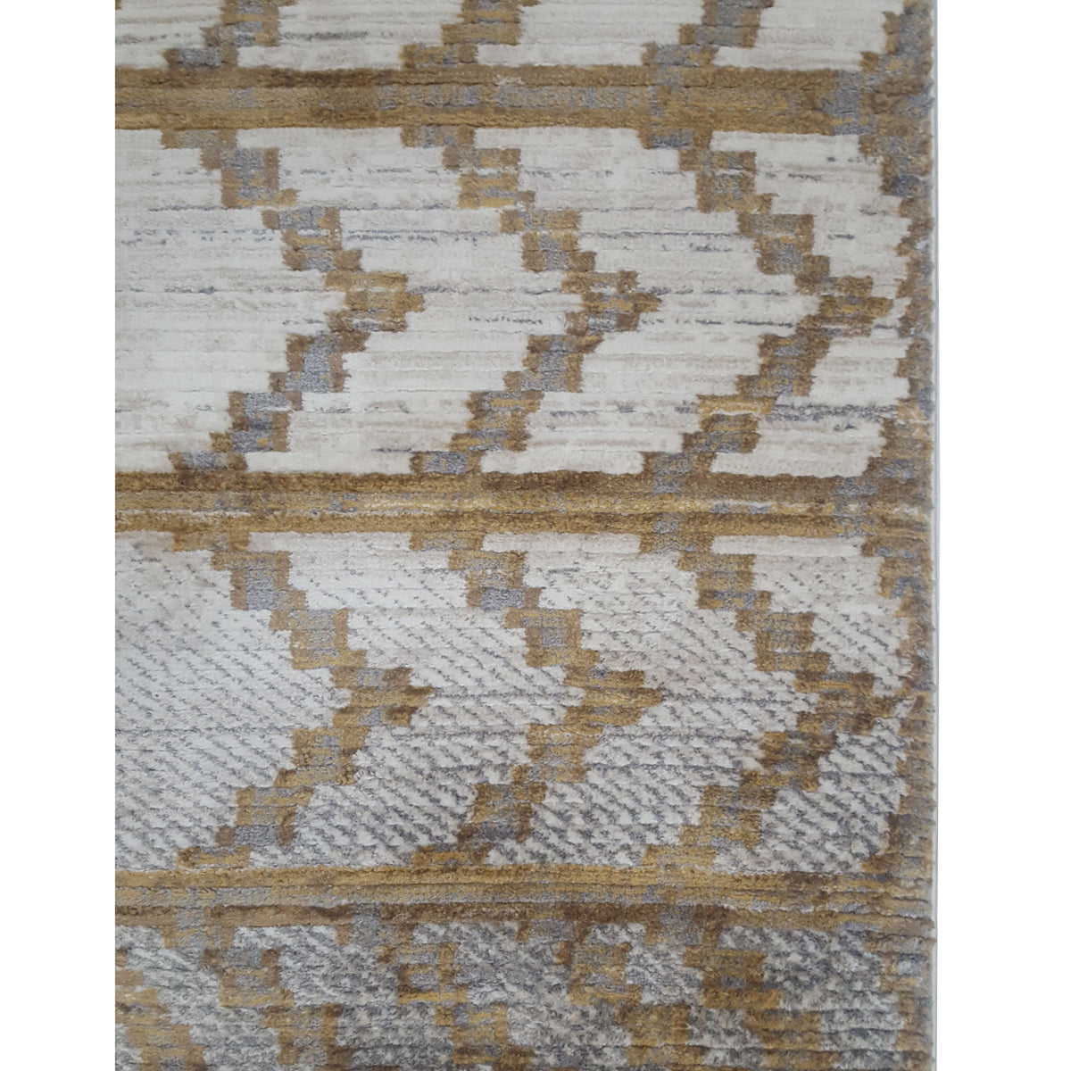 Pacific Aero 69823 Ivory Gold Modern Power Loom Rug