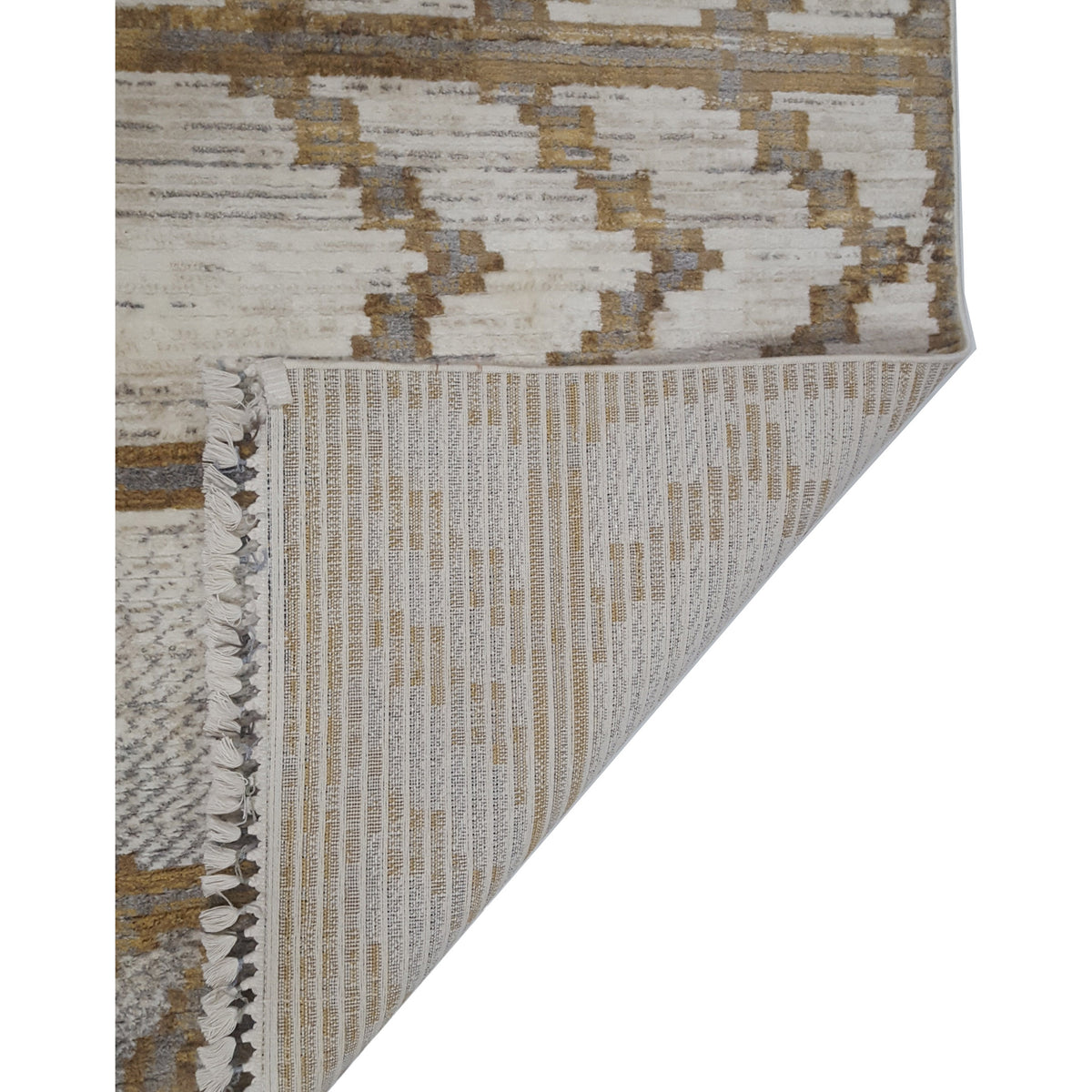 Pacific Aero 69823 Ivory Gold Modern Power Loom Rug
