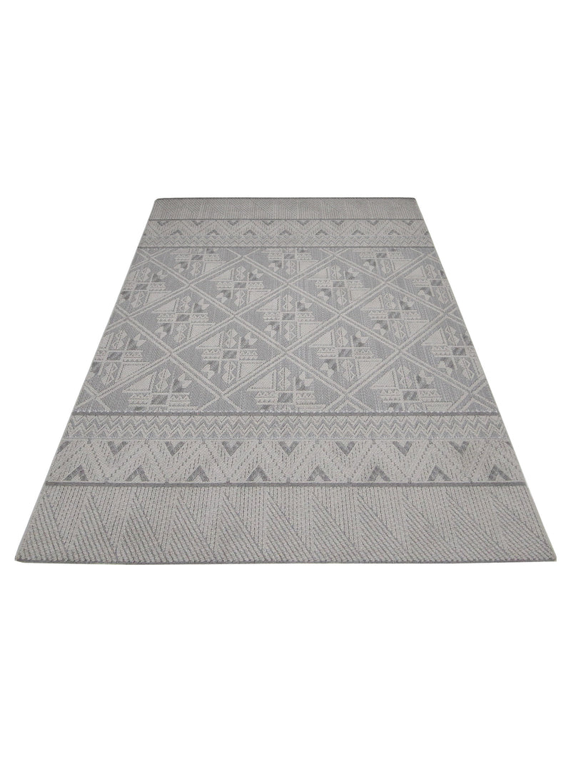 Pacific Aero 69824 Grey Ivory Modern Power Loom Rug