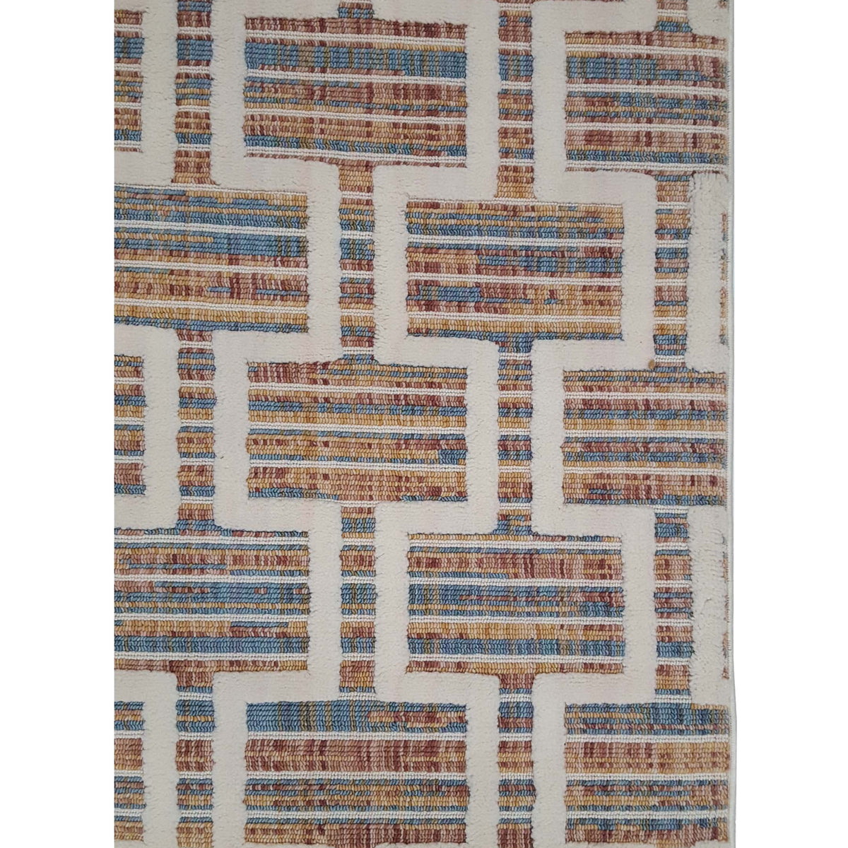 Pacific Aero 69825 Beige Multi Modern Power Loom Rug