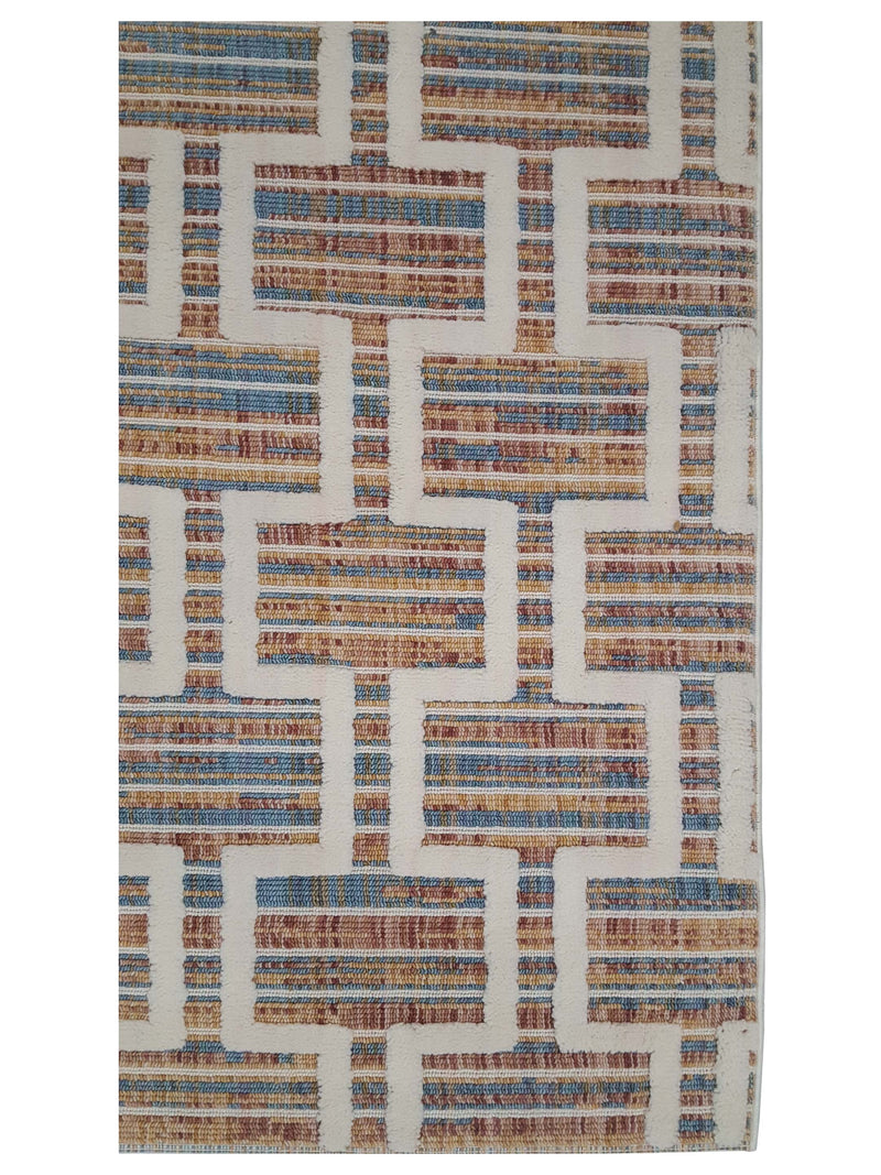 Pacific Aero 69825 Beige Multi Modern Power Loom Rug