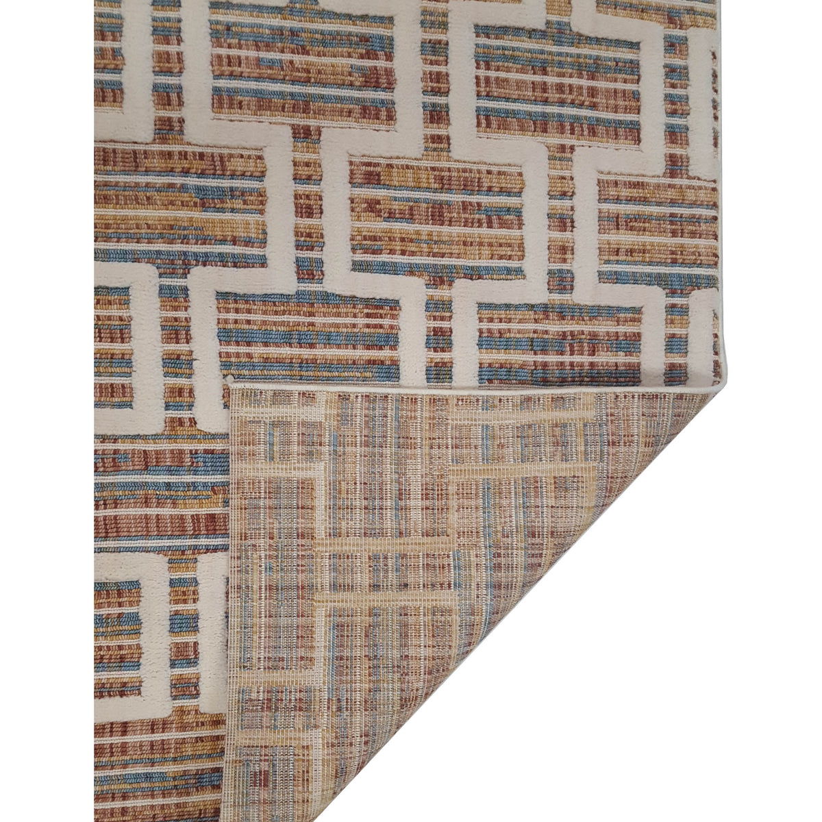 Pacific Aero 69825 Beige Multi Modern Power Loom Rug