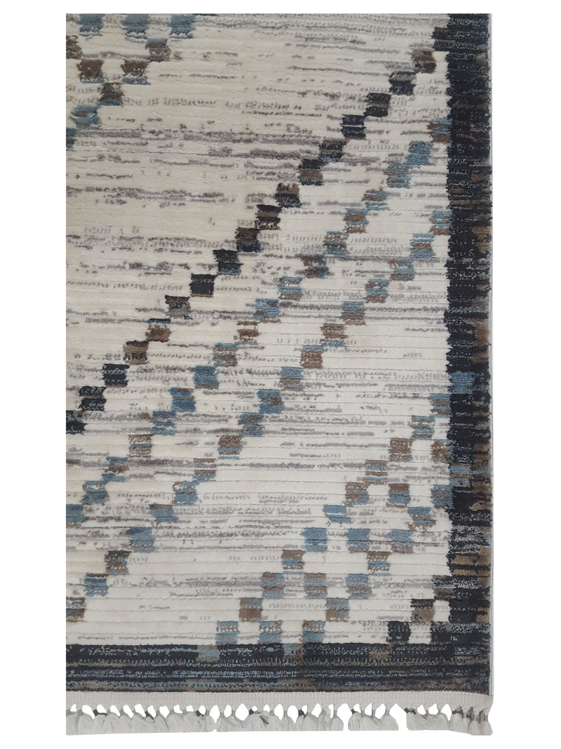 Pacific Aero 69826 Ivory Grey Modern Power Loom Rug