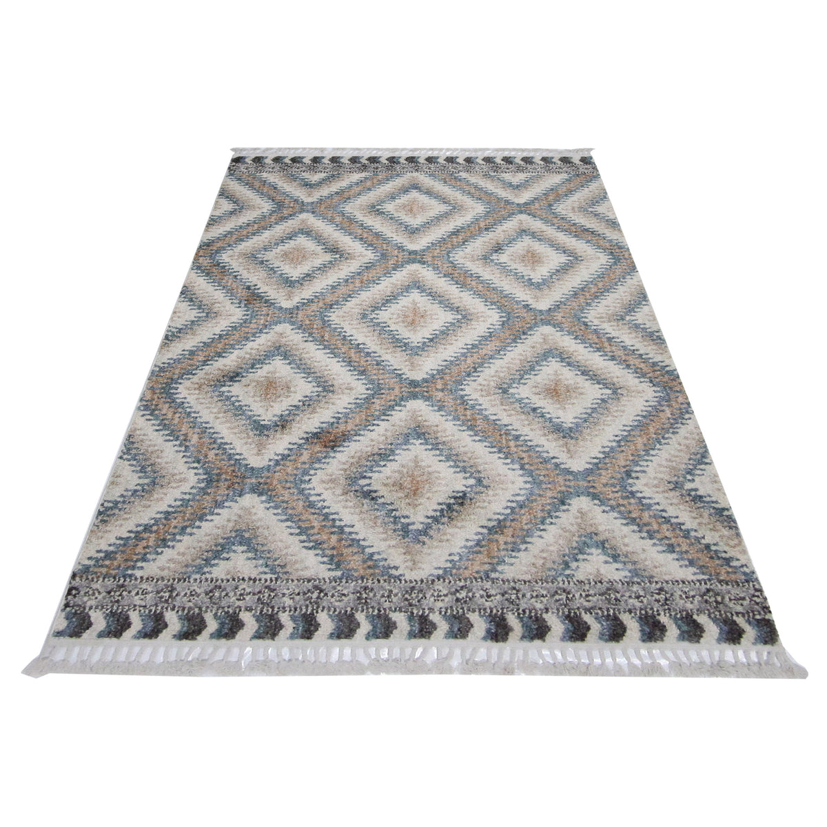 Pacific Aero 69827 Beige Multi Modern Power Loom Rug