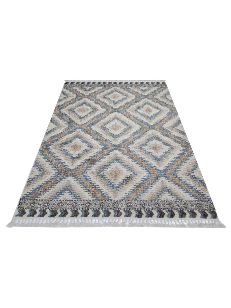 Pacific Aero 69827 Beige Multi Modern Power Loom Rug