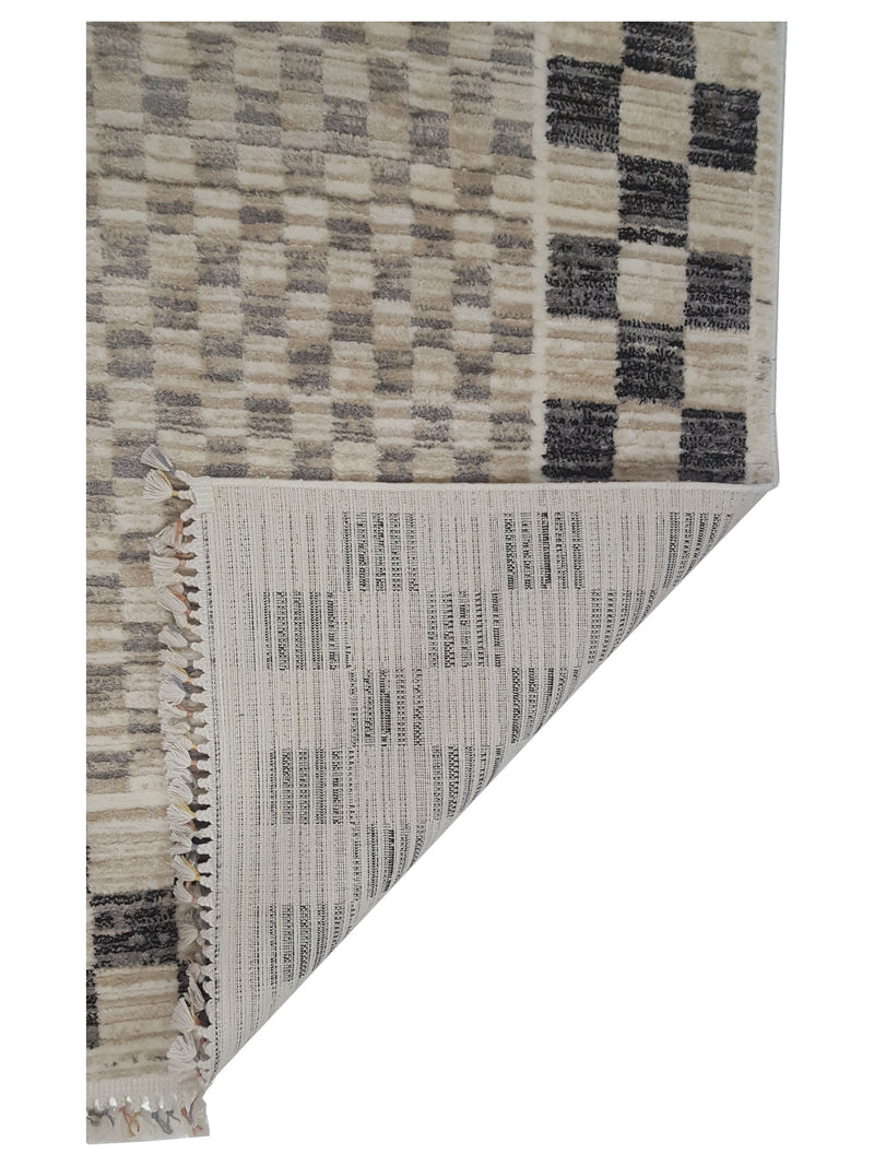 Pacific Aero 69828 Ivory Grey Modern Power Loom Rug