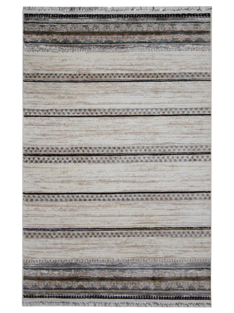Pacific Aero 70447 Ivory Grey Modern Power Loom Rug