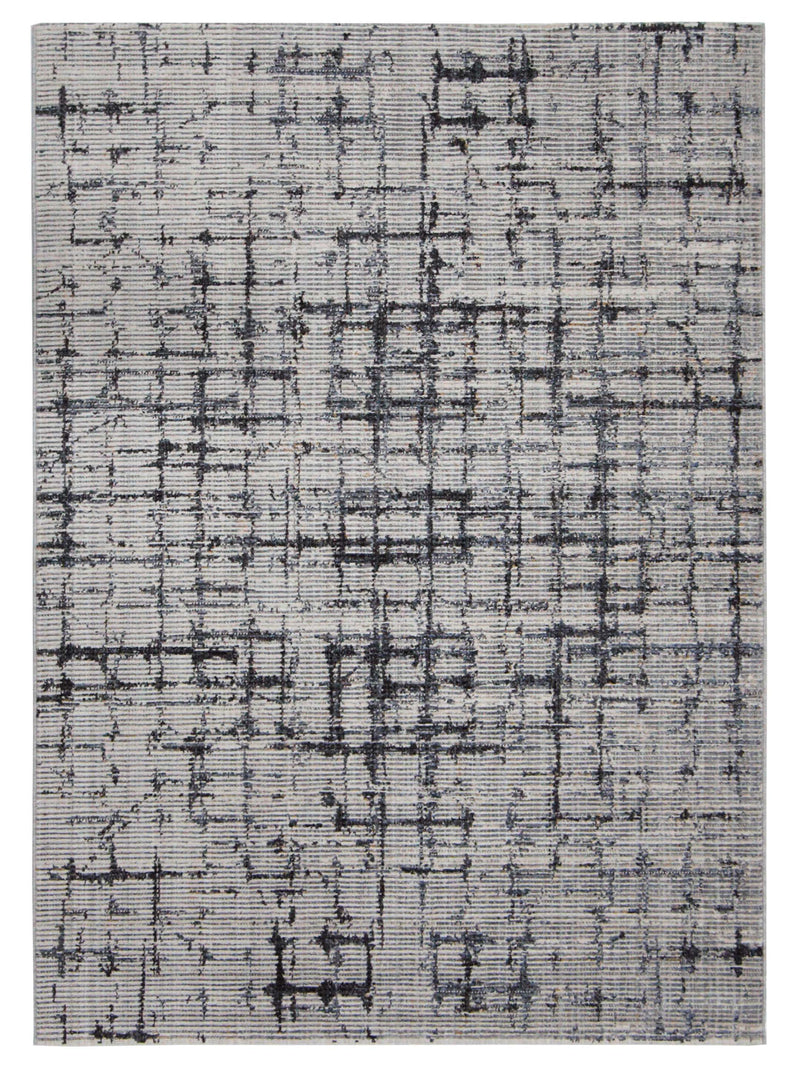 Pacific Aero 70448 Ivory Grey Modern Power Loom Rug