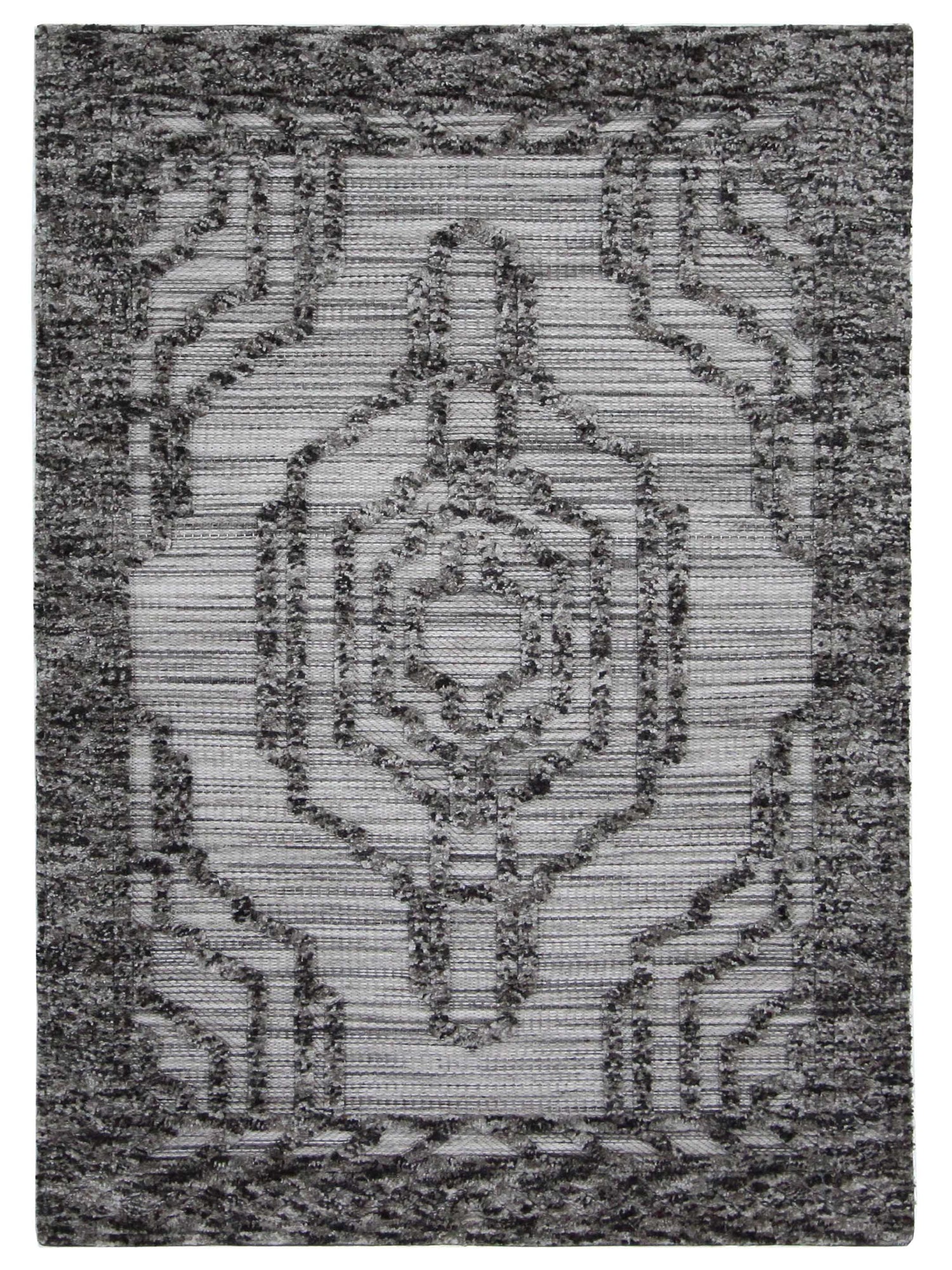 Pacific Aero 70449 Ivory Grey Modern Power Loom Rug
