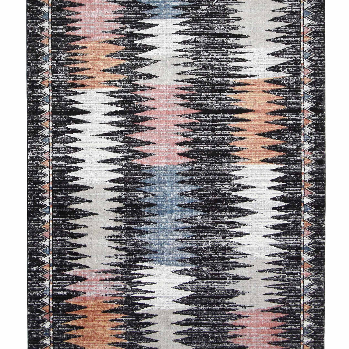 Pacific Aero 70452 Orange Multi Modern Power Loom Rug