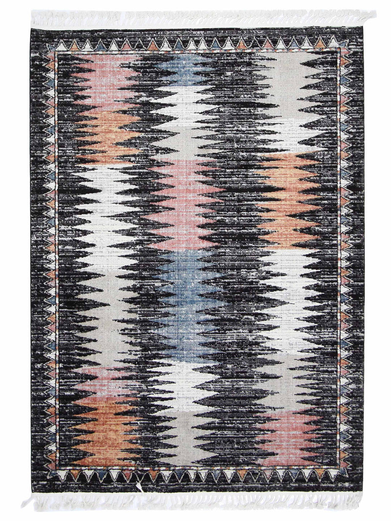 Pacific Aero 70452 Orange Multi Modern Power Loom Rug