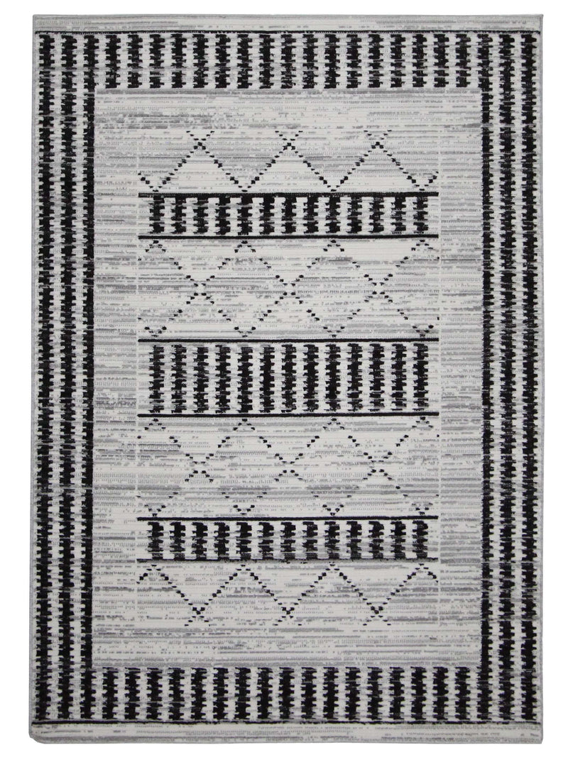 Pacific Aero 70454 Ivory Grey Modern Power Loom Rug