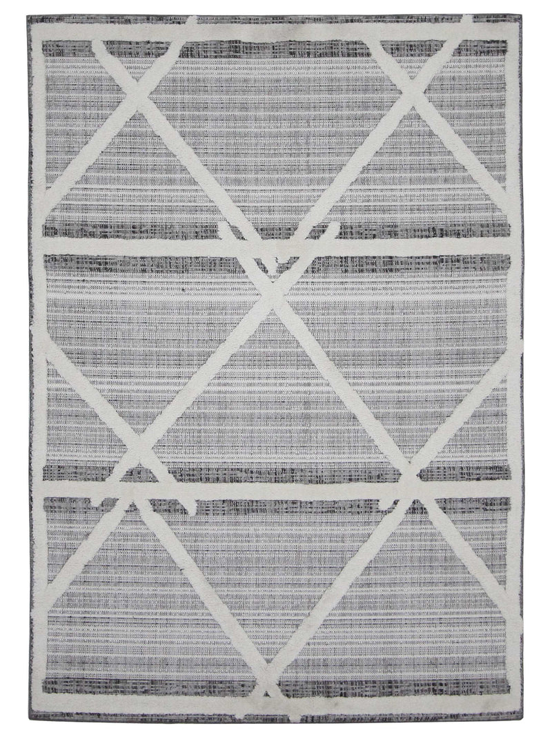 Pacific Aero 70457 Grey Ivory Modern Power Loom Rug
