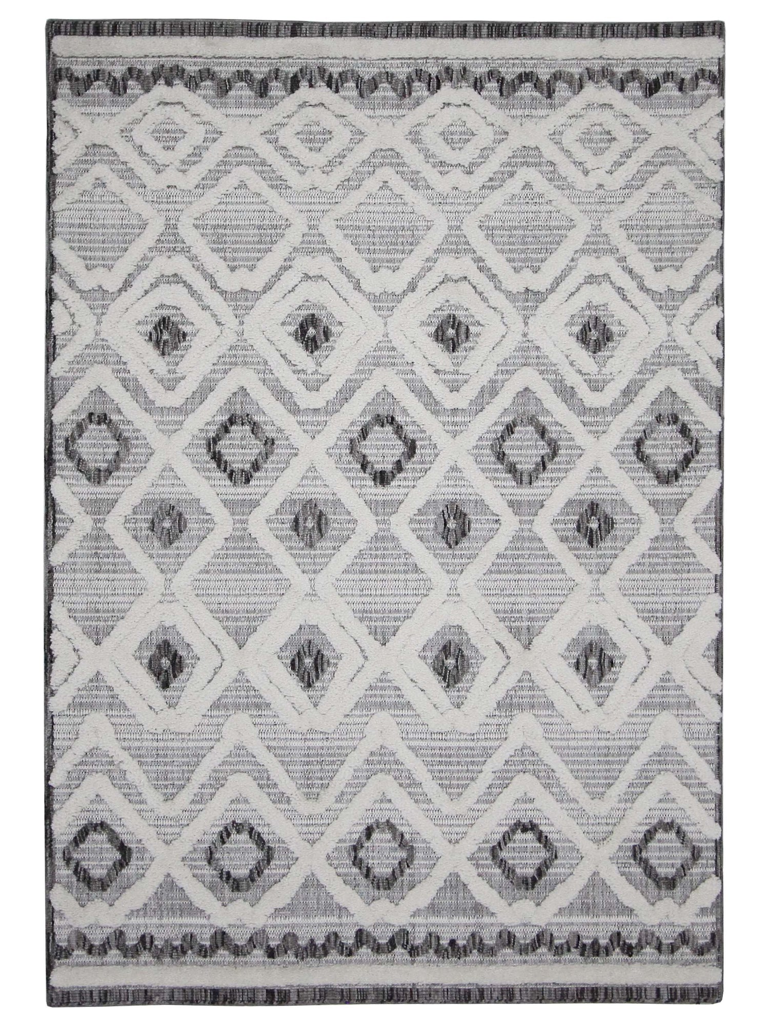 Pacific Aero 70462 Ivory Grey Modern Power Loom Rug