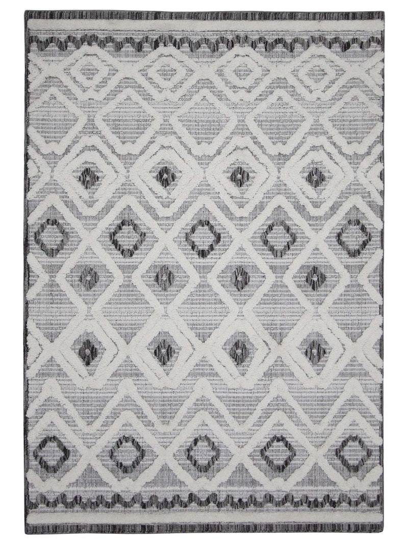 Pacific Aero 70462 Ivory Grey Modern Power Loom Rug
