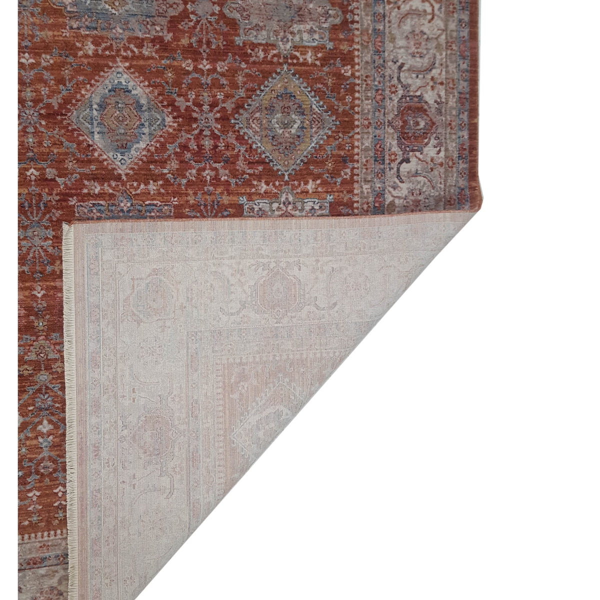 Pacific Cobra 72434 Rust Ivory Transitional Power Loom Rug