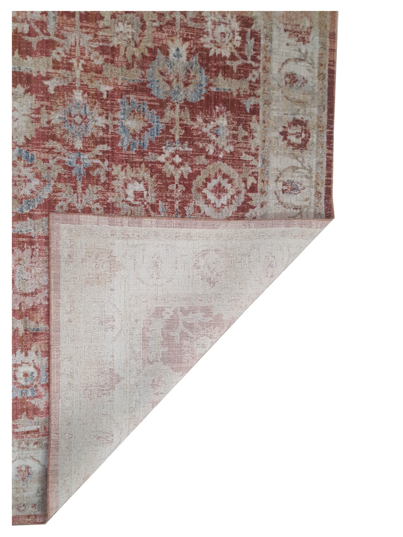 Pacific Cobra 72436 Rust ivory Transitional Power Loom Rug