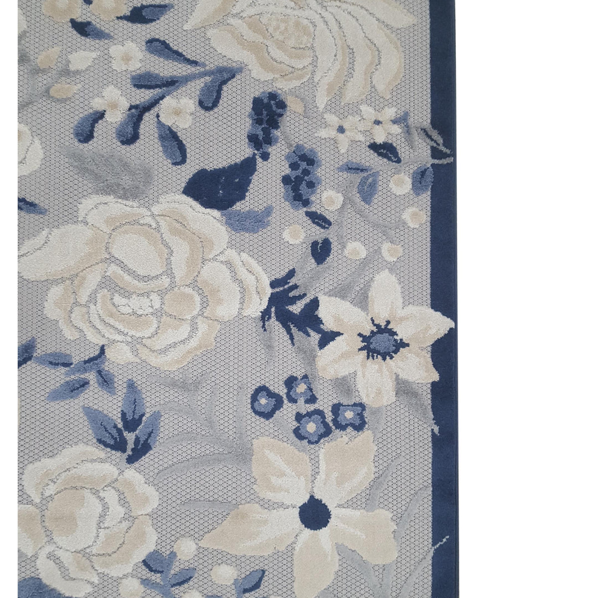 Pacific Cobra 72439 Ivory Blue Transitional Power Loom Rug